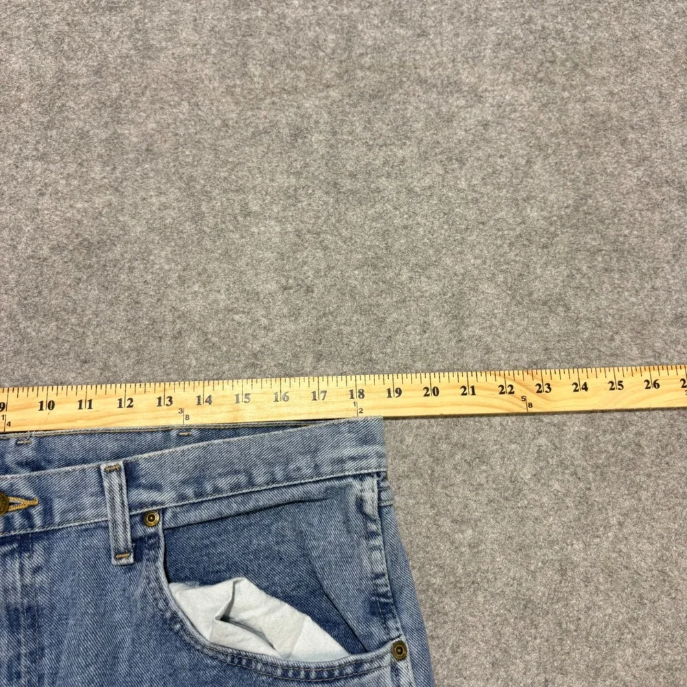 Wrangler Rugged Wear Mens Light Wash Straight Leg Denim Jeans 36x31